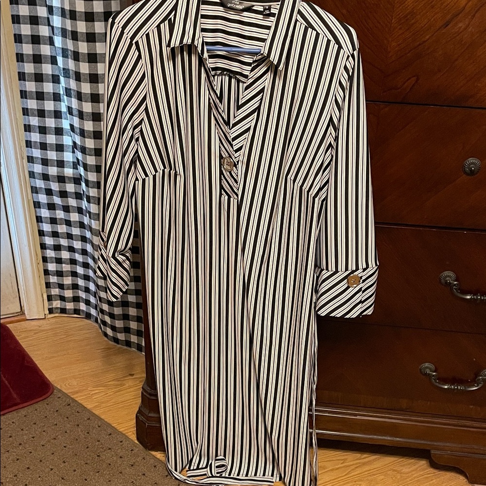 Black and White Striped dress Mlle Gabrielle